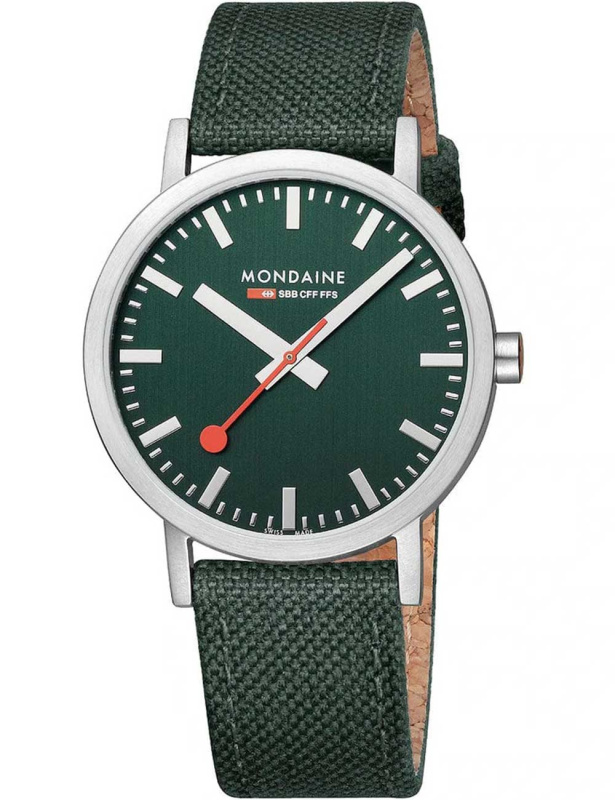 Mondaine A660.30360.60SBF Classic SBB recyc. Textile 40mm 3ATM