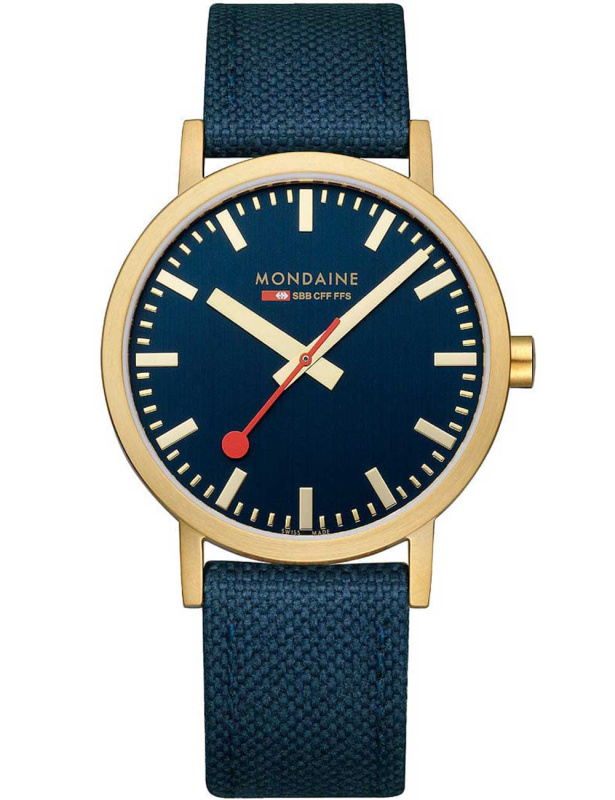Mondaine A660.30360.40SBQ Classic Blue And Gold40mm 3ATM