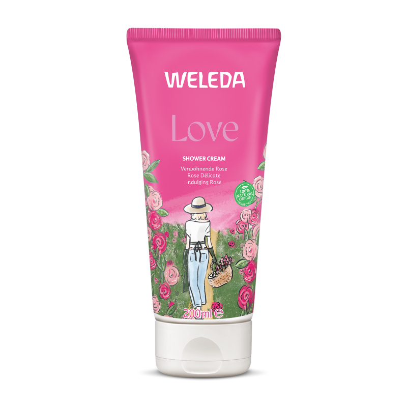 Weleda Love podmanivý sprchový gel Rose, Jasmine and Ylang-Ylang 200 ml