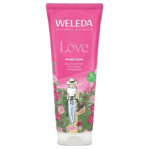 Weleda Love podmanivý sprchový gel Rose, Jasmine and Ylang-Ylang 200 ml