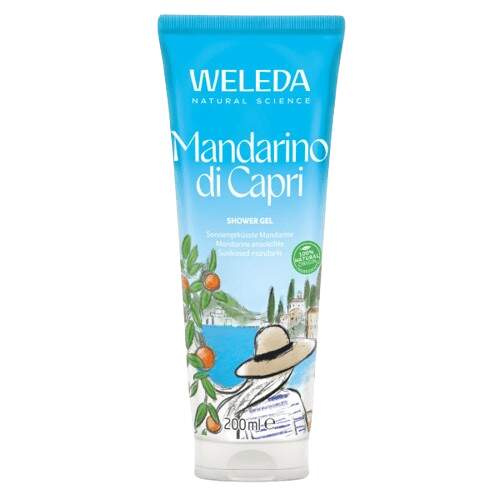 Weleda Mandarino di Capri osvěžující sprchový gel s hydratačním účinkem Mandarin, Lavender and Rosemary 200 ml