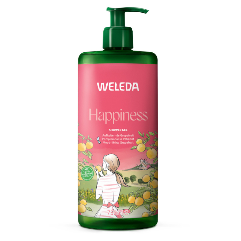 Weleda Happiness osvěžující sprchový gel Grapefruit, Tangerine and Lime 750 ml