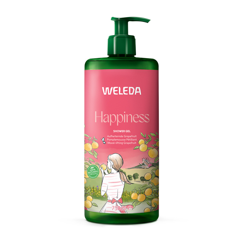 Weleda Happiness osvěžující sprchový gel Grapefruit, Tangerine and Lime 750 ml