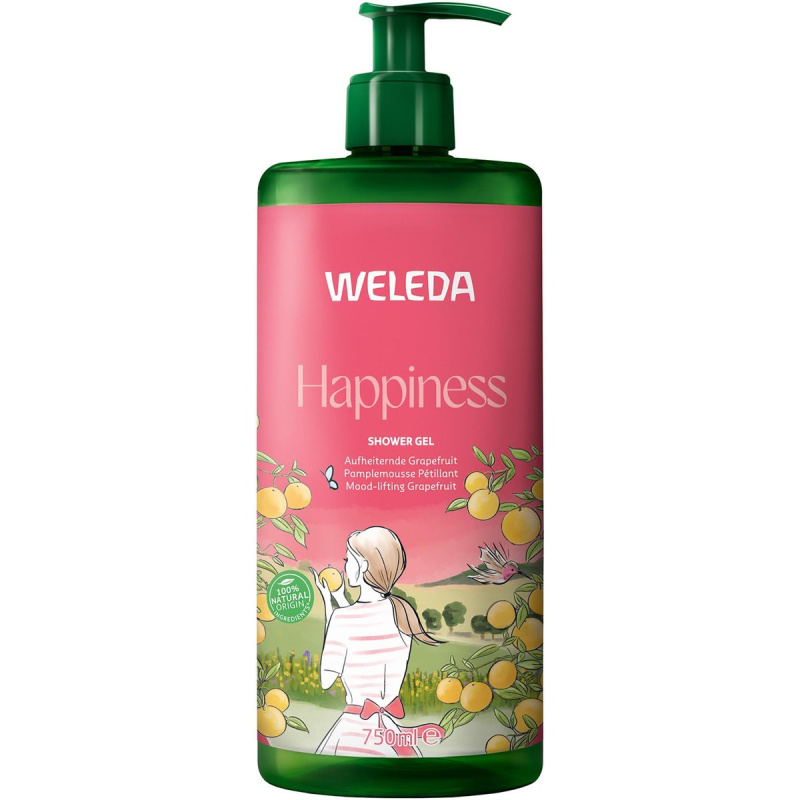Weleda Happiness osvěžující sprchový gel Grapefruit, Tangerine and Lime 750 ml