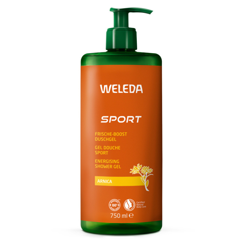Weleda Sport osvěžující sprchový gel s regeneračním účinkem Arnica, Rosemary, Lavender 750 ml