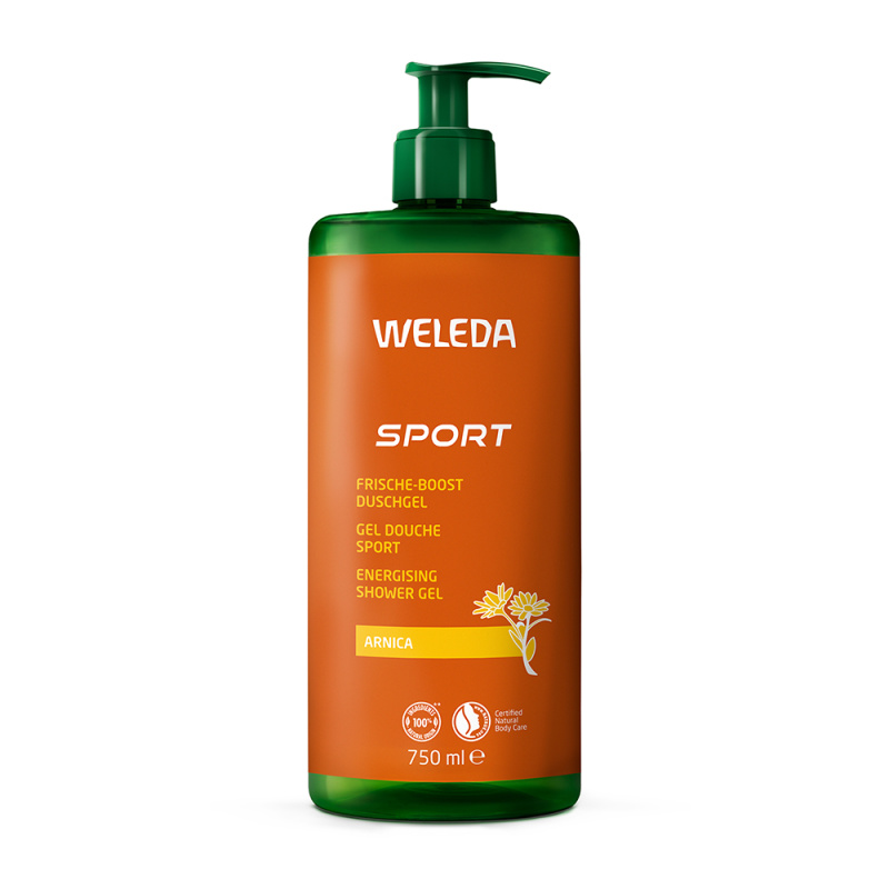 Weleda Sport osvěžující sprchový gel s regeneračním účinkem Arnica, Rosemary, Lavender 750 ml