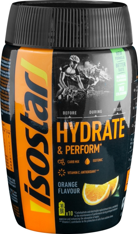 ISOSTAR Hydrate and Perform, dóza, 400 g pomeranč