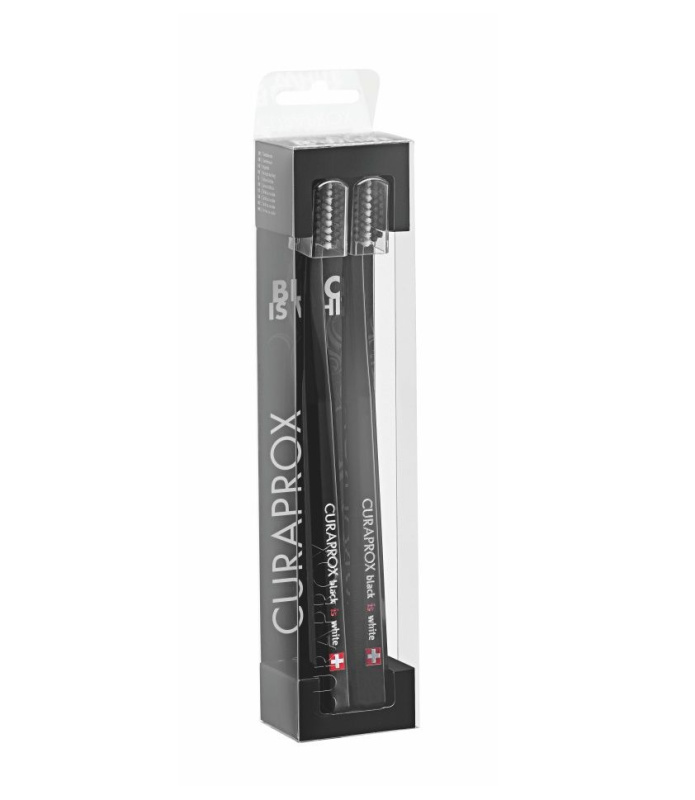 CURAPROX CS Ultra Soft 5460 duo pack Black is White edition zubní kartáčky 2 ks