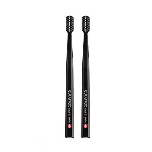 CURAPROX CS Ultra Soft 5460 duo pack Black is White edition zubní kartáčky 2 ks