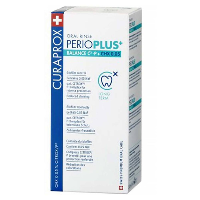 Curaprox Perio Plus+ Balance 0.05 CHX ústní voda 200 ml
