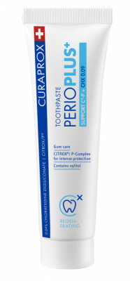 Curaprox Perio Plus+ Support 0.09 CHX zubní pasta proti krvácení dásní a parodontóze 75 ml
