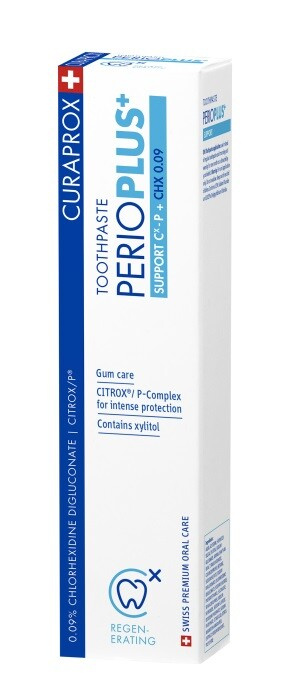 Curaprox Perio Plus+ Support 0.09 CHX zubní pasta proti krvácení dásní a parodontóze 75 ml