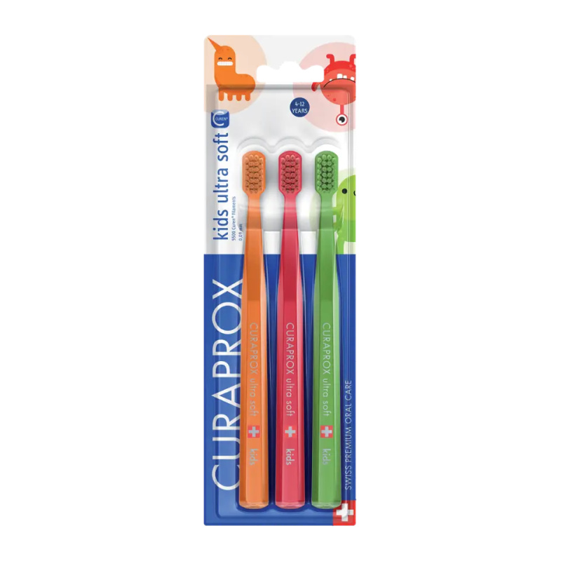 Curaprox 5500 Kids Ultra Soft zubní kartáček pro děti 3 ks