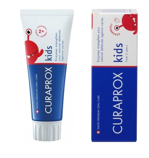CURAPROX Kids, dětská zubní pasta od 2 let, jahoda, 60 ml
