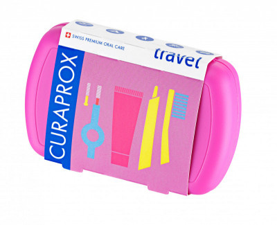 Curaprox Travel Set cestovní set na zuby, jazyk a dásně Pink