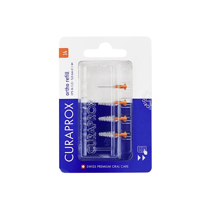 CURAPROX CPS 14 Regular Mezizubní kartáčky refill v blistru 4 kusy