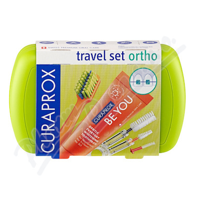 CURAPROX Travel set ORTHO zelený 1 kus