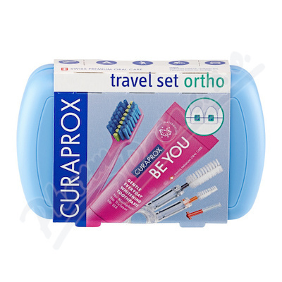 CURAPROX Travel set ORTHO modrý 1 kus