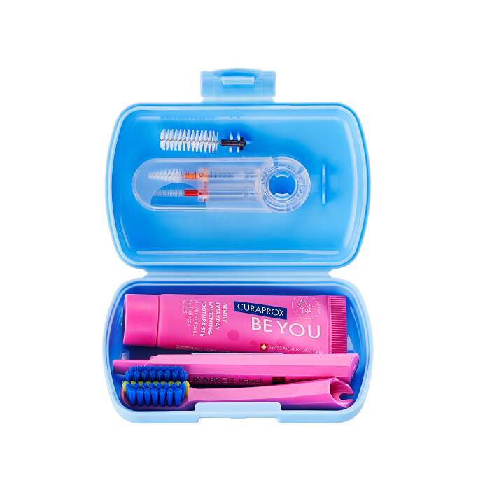 CURAPROX Travel set ORTHO modrý 1 kus