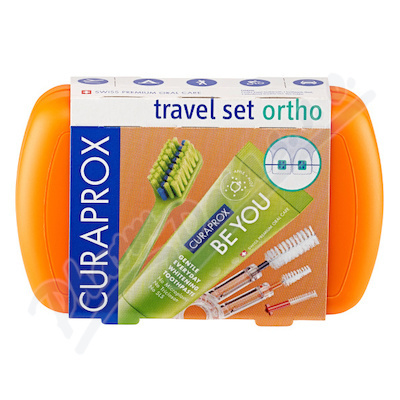 CURAPROX Travel set ORTHO oranžový 1 kus