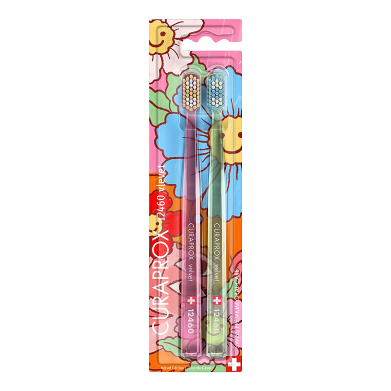 Curaprox Limited Edition Flowers zubní kartáčky 12460B Velvet 2 ks