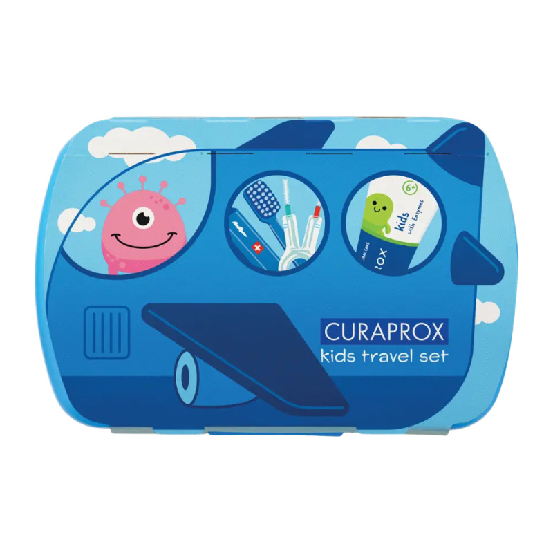 Curaprox Travel set KIDS modrý
