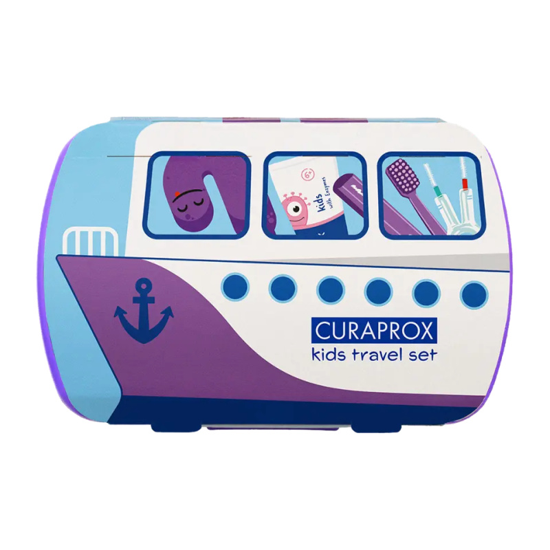 Curaprox Travel set KIDS fialový