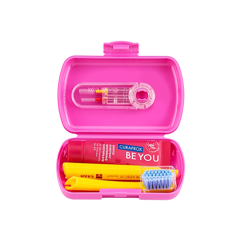 CURAPROX Travel set růžový new