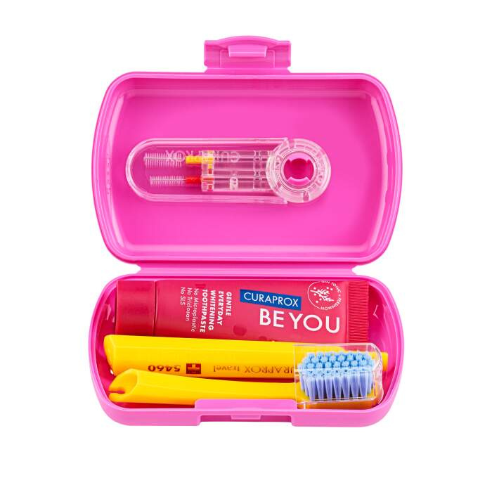 CURAPROX Travel set růžový new