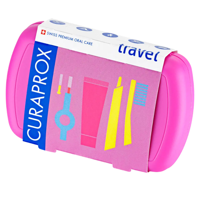 CURAPROX Travel set růžový new