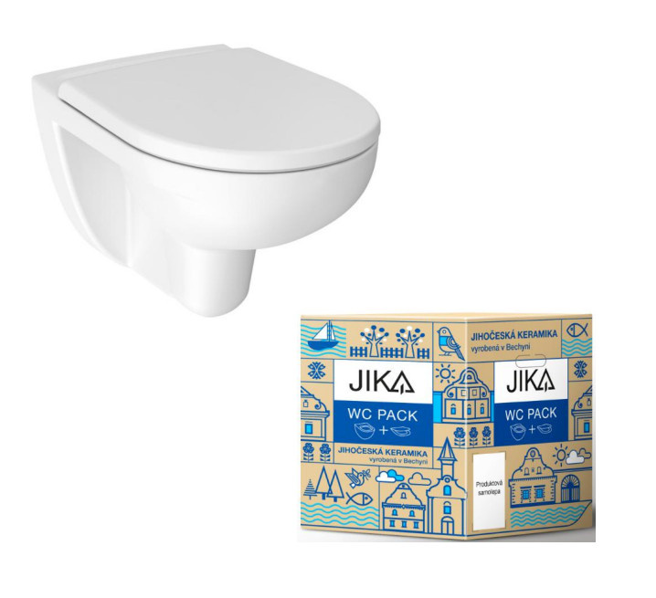 JIKA Závěsné WC LYRA PLUS Rimless H8213840000001 + WC sedátko H8903850000631