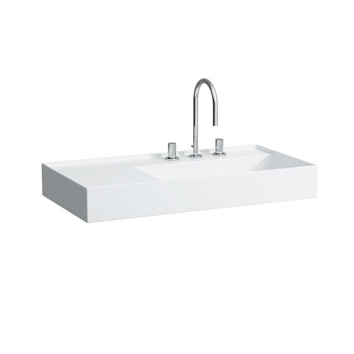 Laufen Kartell umyvadlo by 90x46 cm bez otvoru pro baterii, bez přepadu H8103390001121