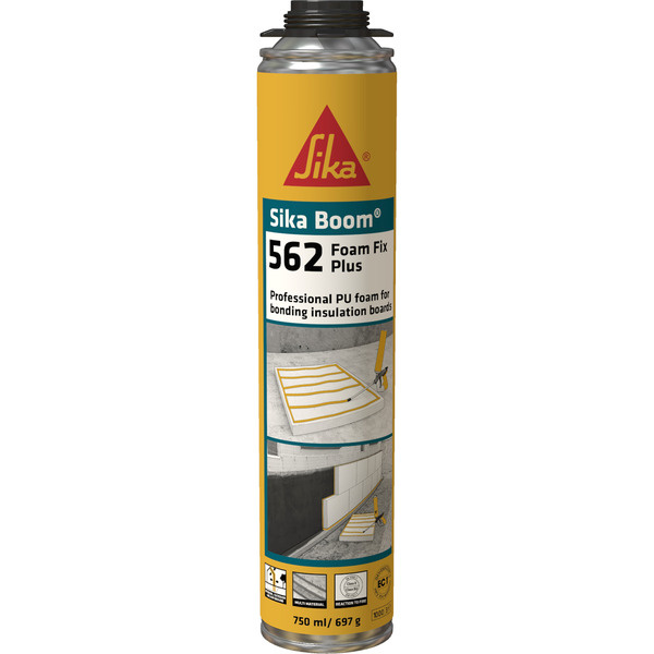 Pěnové lepidlo Sika Boom®-562 Foam Fix Plus s pojistným ventilem, 750 ml
