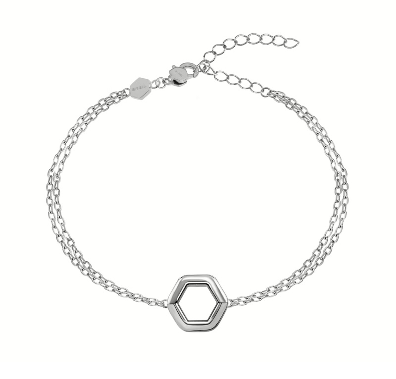 BREIL Dvojitý ocelový náramek pro ženy Hexagonia TJ3509