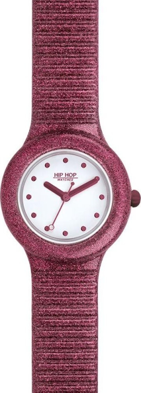 Hodinky HIP HOP mod. SPARKLING MANIA - BORDEAUX GLITTER HWU1022