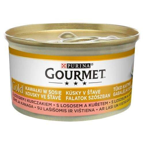 Gourmet Gold konzerva kure+losos 24x85g