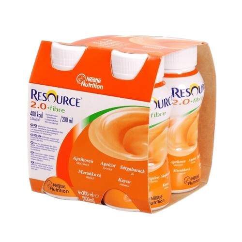 RESOURCE 2,0 kcal Fibre meruňka 4x200 ml