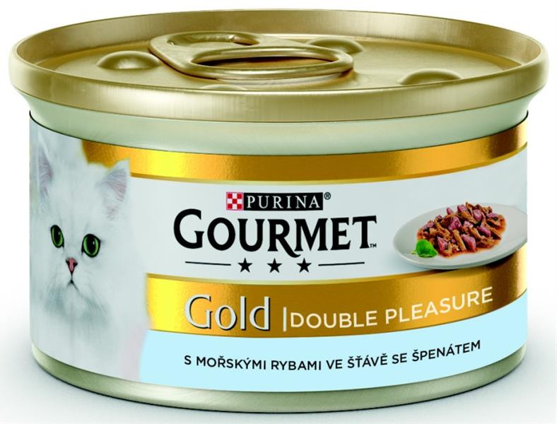 Gourmet Gold s mořskými rybami v omáčce se špenátem 24 x 85g