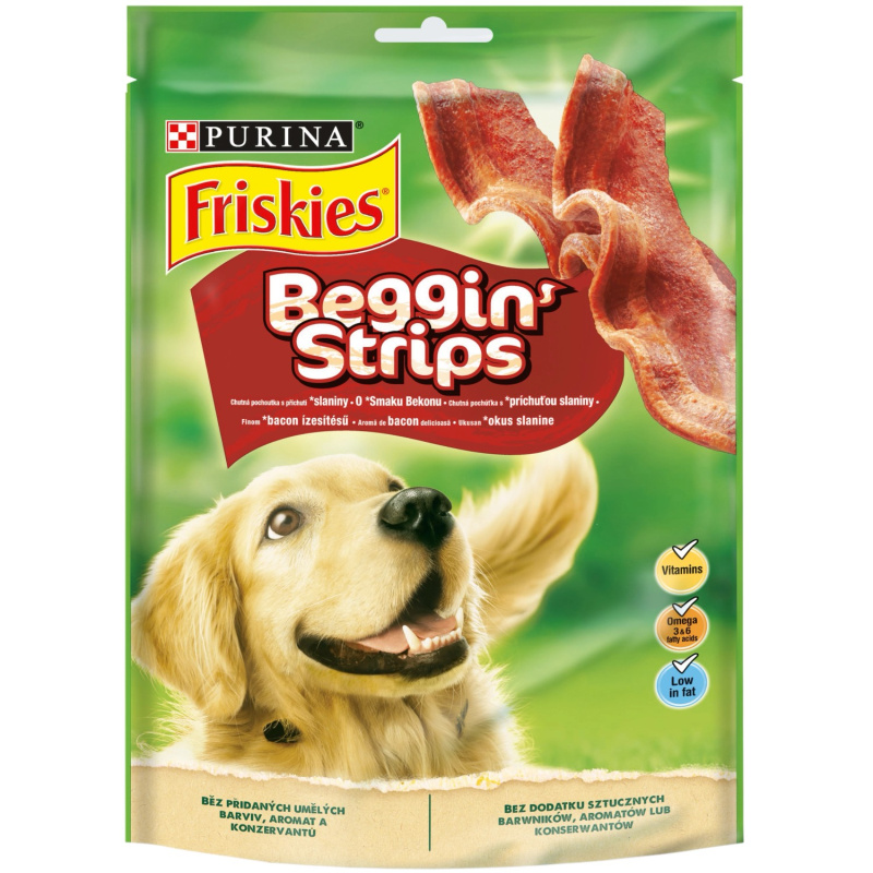 Friskies pochoutka pes Snack Beggin Strips bacon 120 g