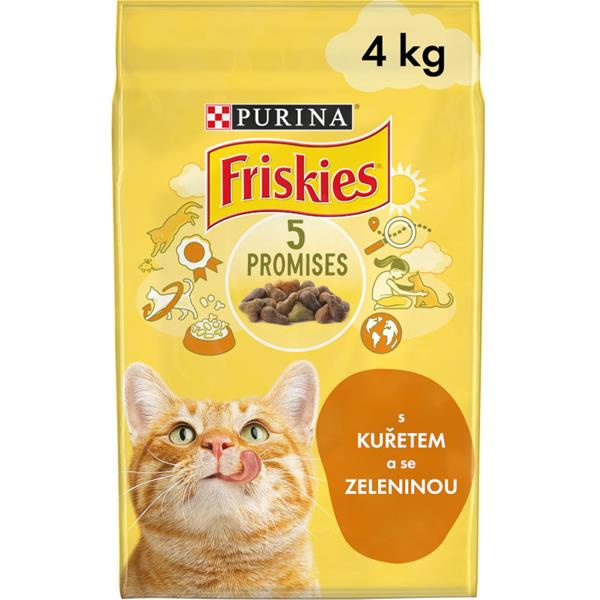 Friskies cat dry - kuře, zelenina 4 kg 4 kg