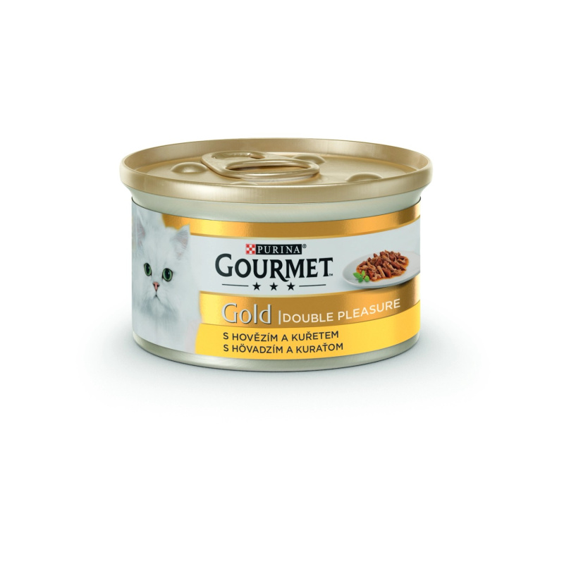 Gourmet Gold s hovězím a kuřetem 85g