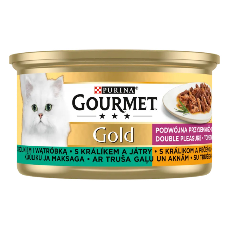 Gourmet Gold konzerva králík a játra 85g