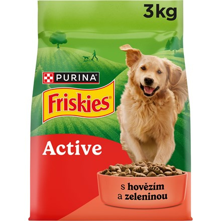 Friskies Active granule pro psy hovězí 3 kg