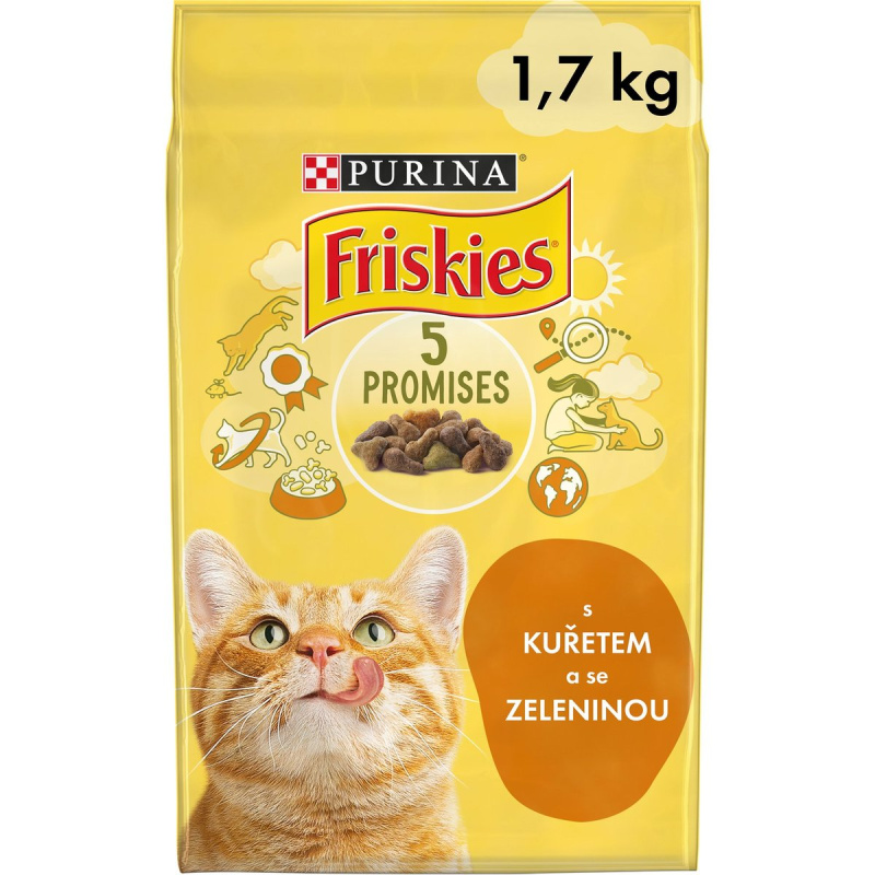 Friskies Granule s kuřecím a zeleninou pro kočky