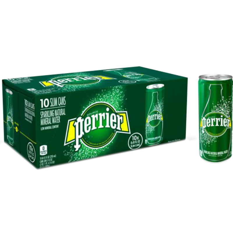 Minerální voda Perrier - perlivá, plech, 10x 0,25 l