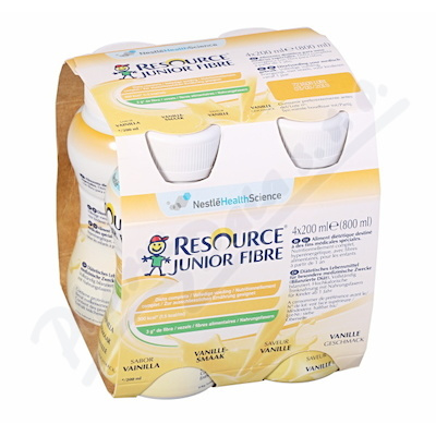 RESOURCE Junior fibre vanilka 4 x 200ml