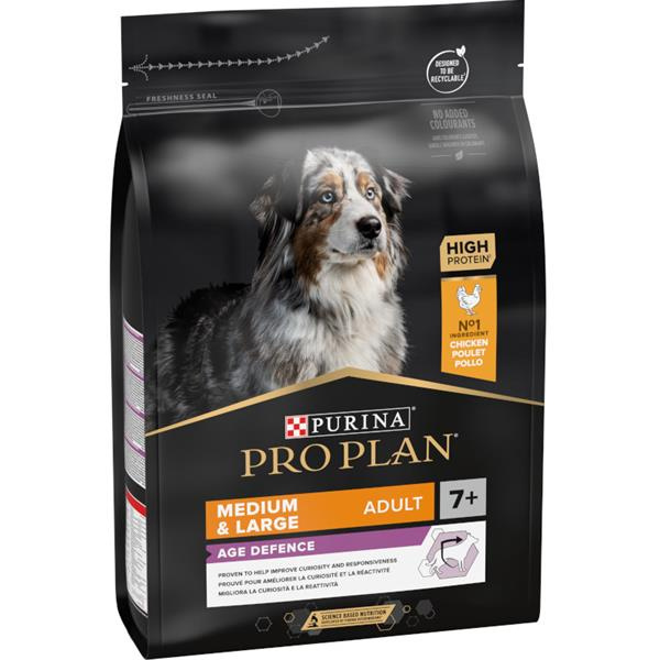 Pro Plan Dog Adult Medium&Large 7+Age Defence kuře 3 kg