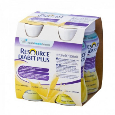 RESOURCE Diabet plus vanilka 4 x 200ml