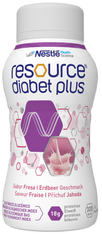 RESOURCE Diabet plus jahoda 4 x 200ml