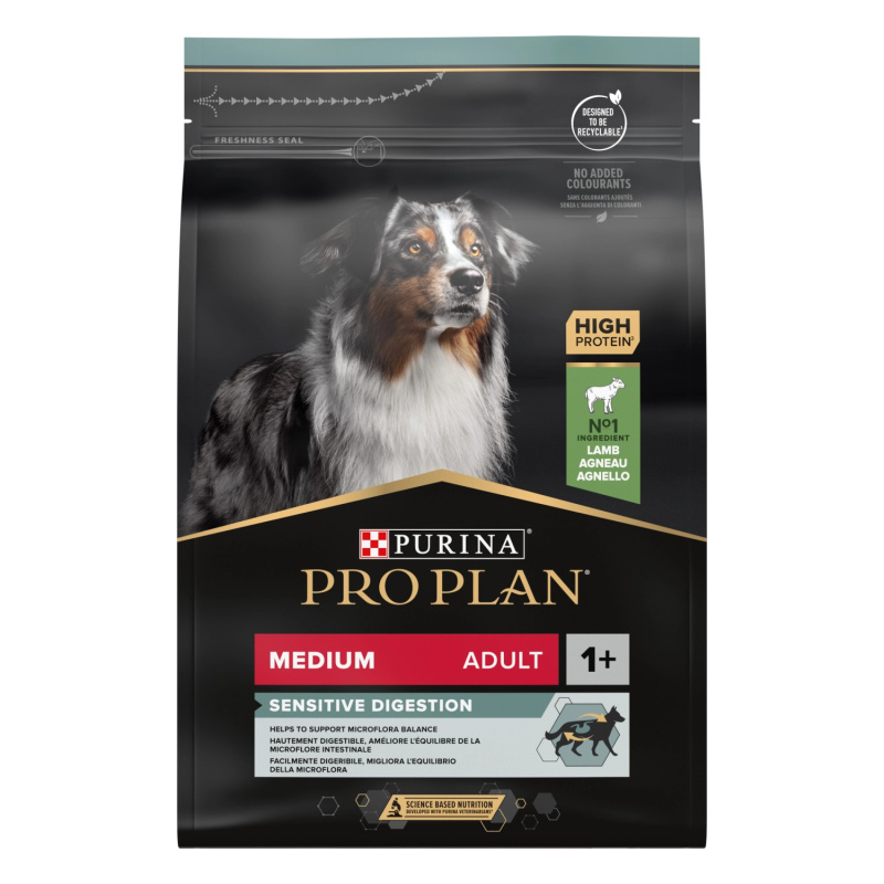 Pro Plan Dog Adult Medium Sensitive Digestion jehně 3 kg